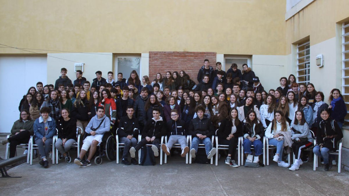 Imagen del encuentro de los alumnos en Reus