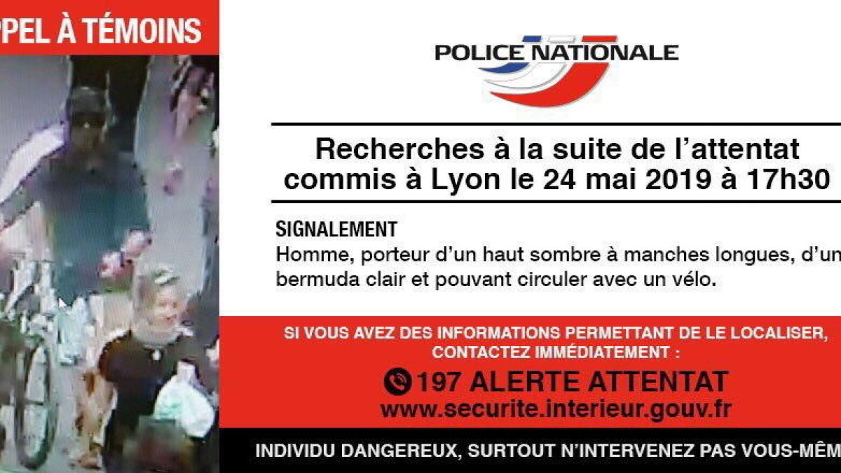 Imagen difundida por la policía francesa.