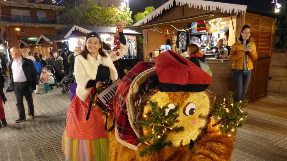 El leño Arriero, presente en el Mercado de Navidad de Salou.