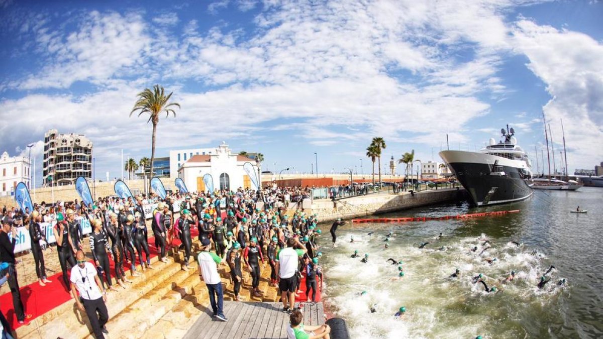 Imagen de la prueba en las Escaleras Reales del Puerto.