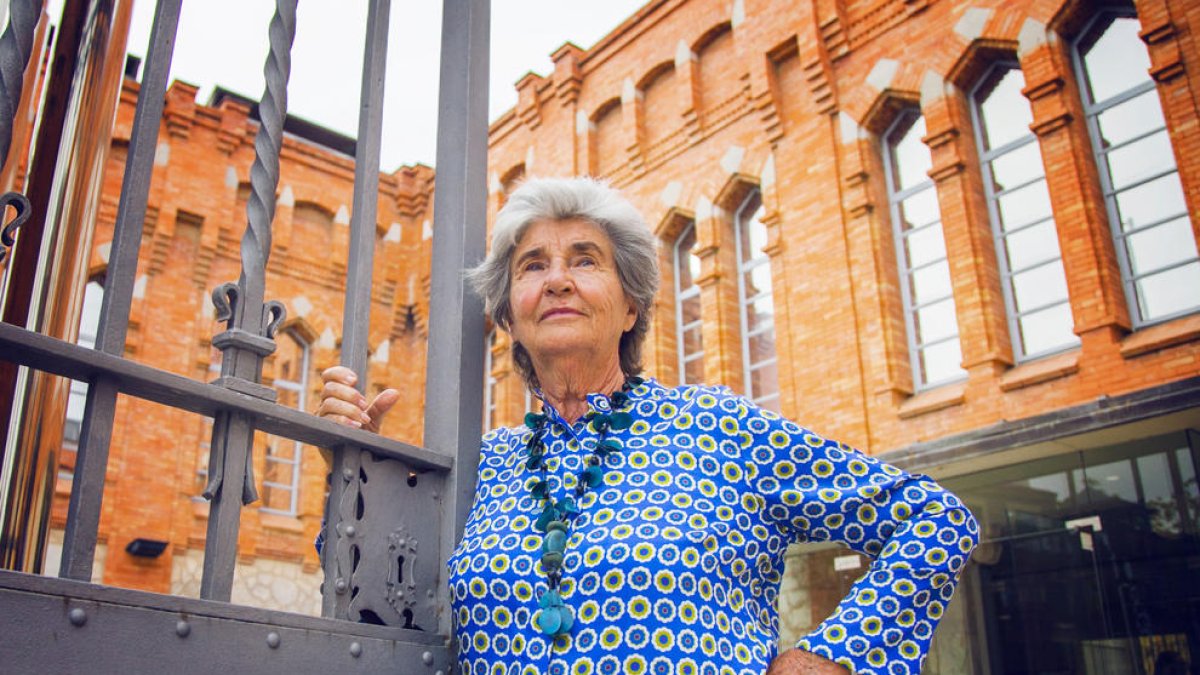 La pionera de l'aire madrilenya Bettina Kadner el passat dijous al Rectorat de la URV, a Tarragona.