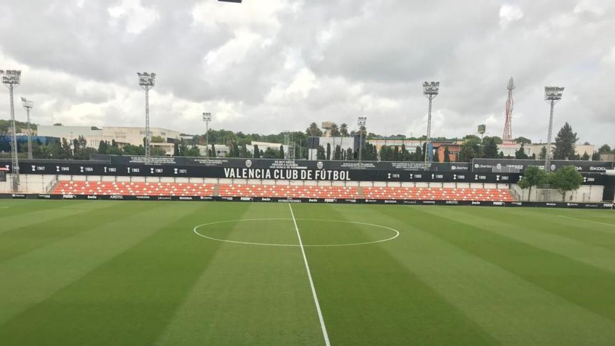 Imagen de la Ciudad Deportiva de Paterna antes del partido.