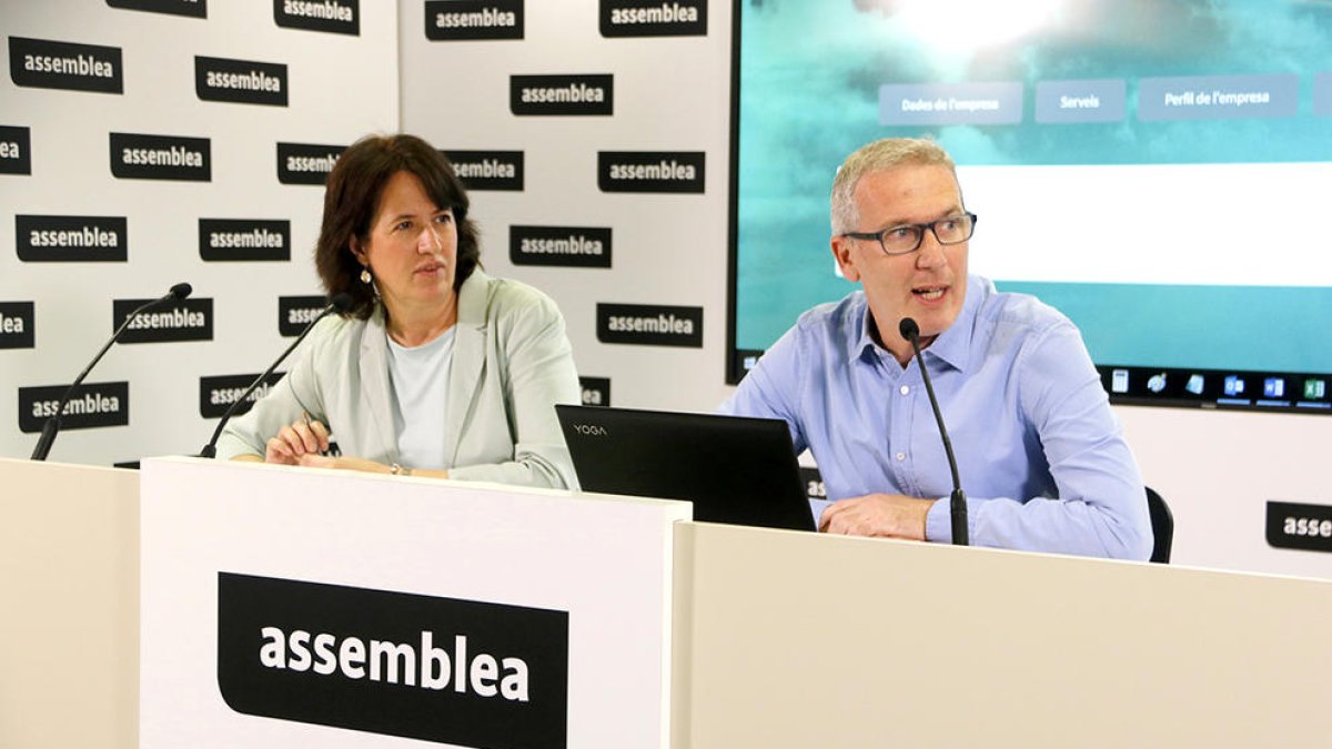 Elisenda Paluzie, presidenta de l'Assemblea Nacional Catalana (ANC) i David Fernàndez, secretari nacional i coordinador de la Comissió Fem República