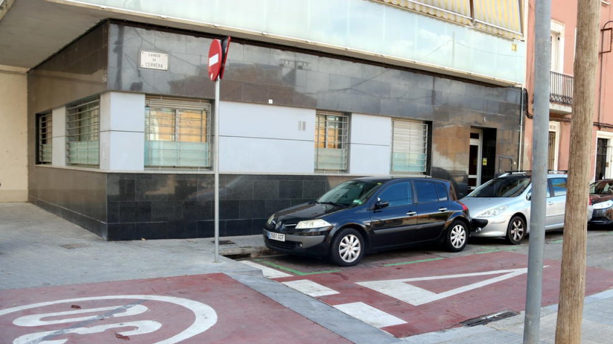 El lugar donde se ha producido el tiroteo, en el barrio de Sant Andreu.