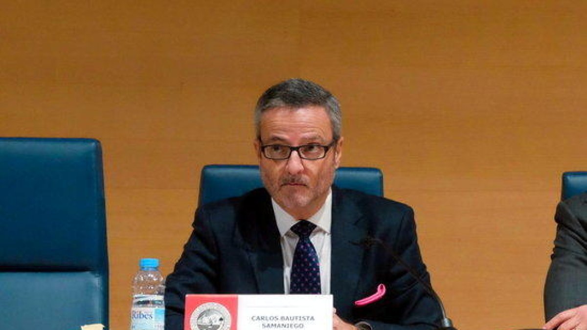 El fiscal de l'Audiència Nacional Carlos Bautista Samaniego, durant una conferència el novembre del 2018 al Col·legi d'Advocats de Balears.