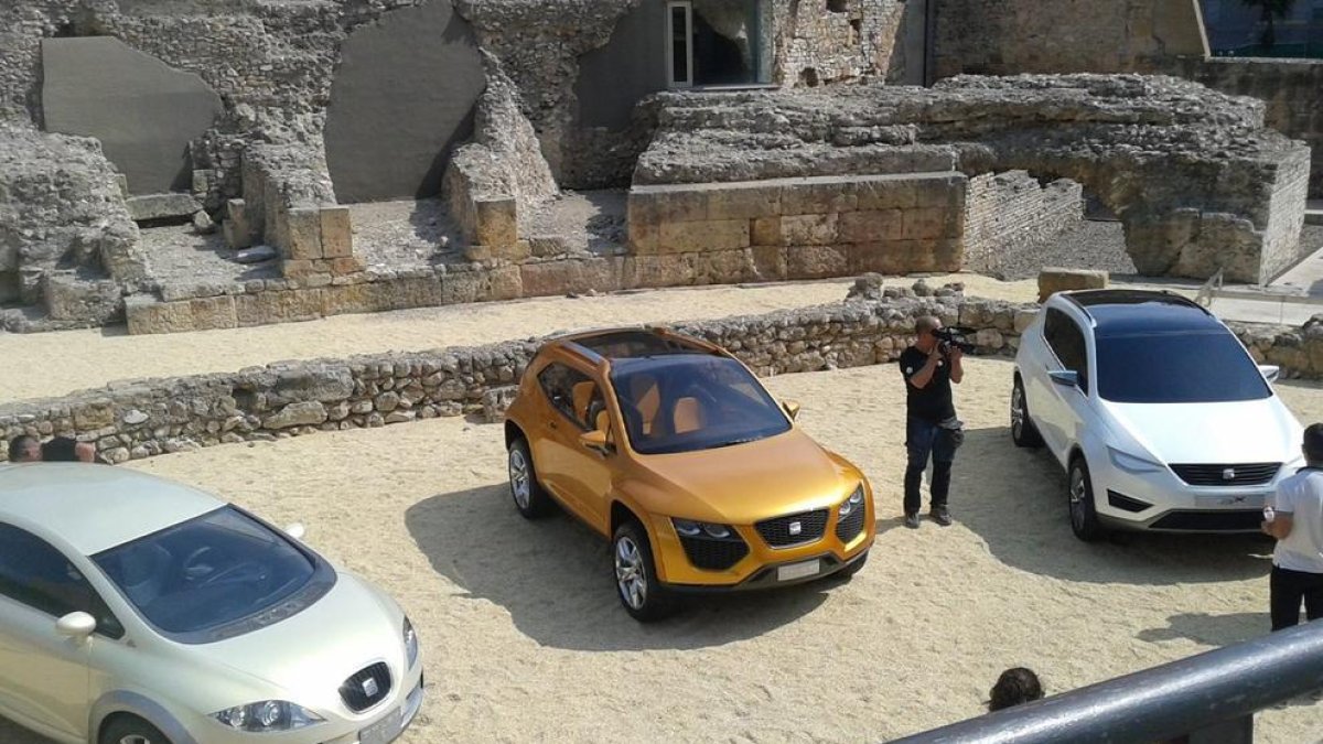 Los tres prototipos de Seat en el Circo Romano.