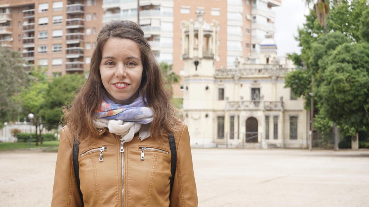 La cap de llista d'En Comú Podem Tarragona, Carla Aguilar.