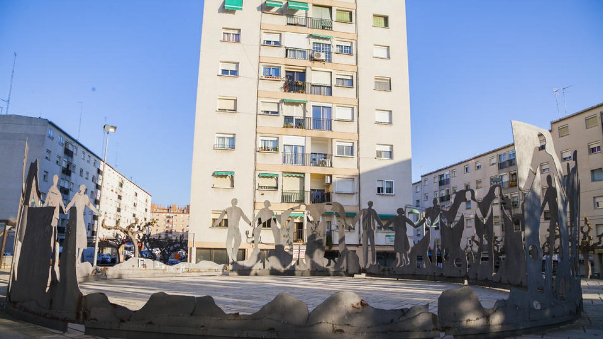 La plaza de la Sardana, en una imagen del marzo pasado.