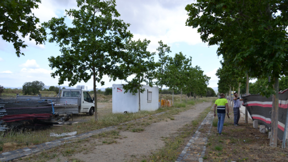 Imagen del inicio de obras del parque para familias.