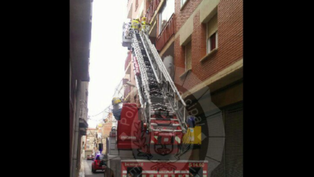 Imagen de la actuación de los Bomberos.