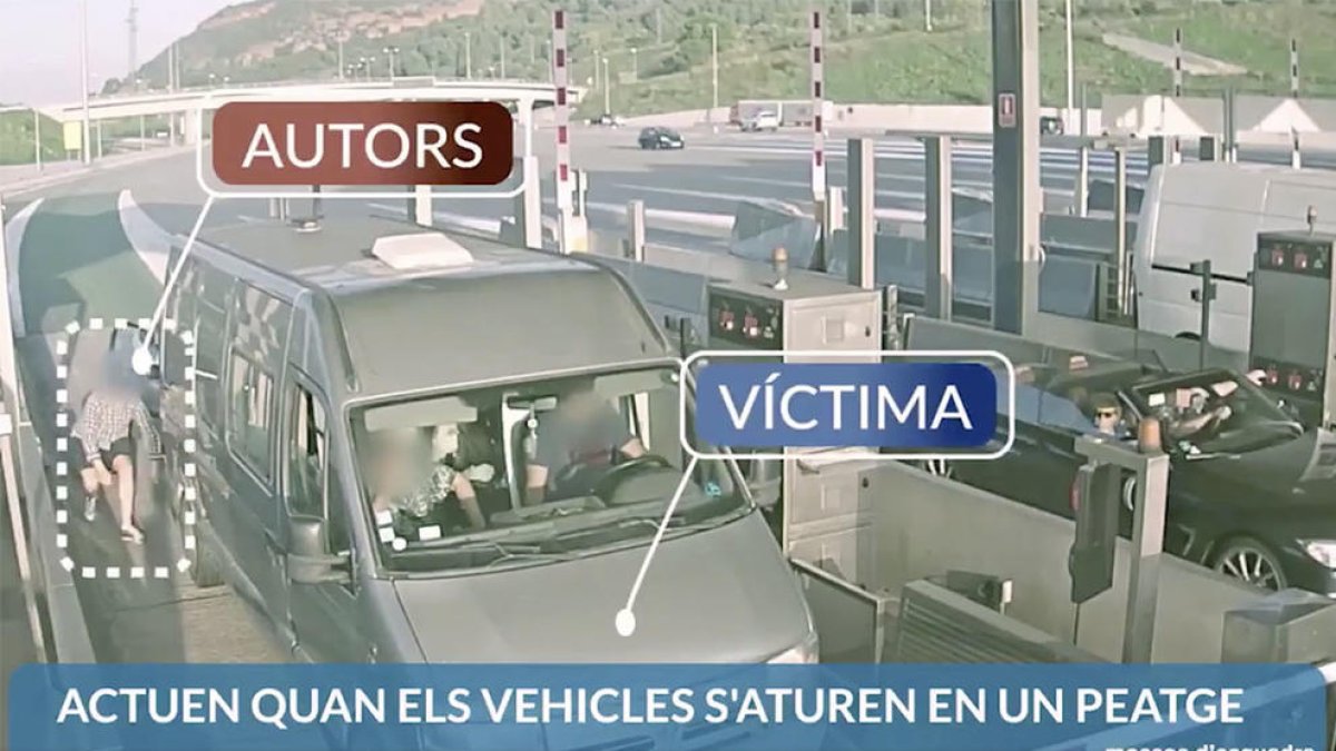 Captura d'imatge del vídeo que han fet circular els Mossos d'Esquadra.