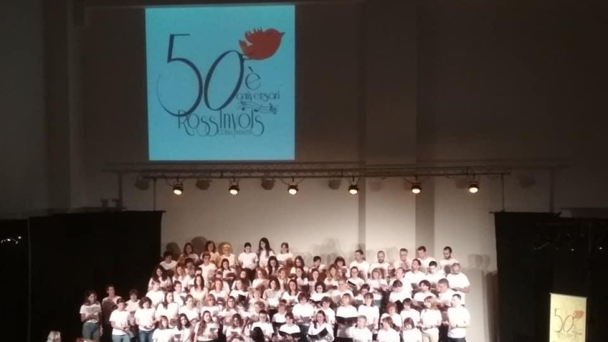 Imatge del concert del 50è aniversari de la Coral Infantil Rossinyols.