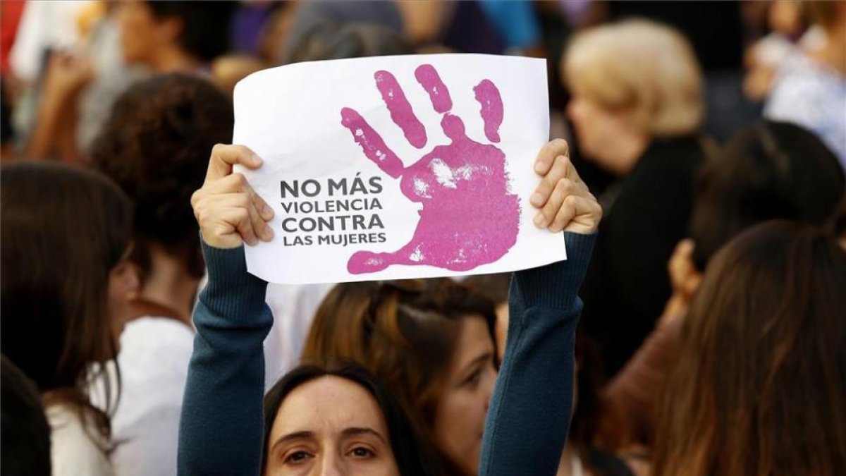 Imagen de archivo de una manifestación contra la violencia machista.