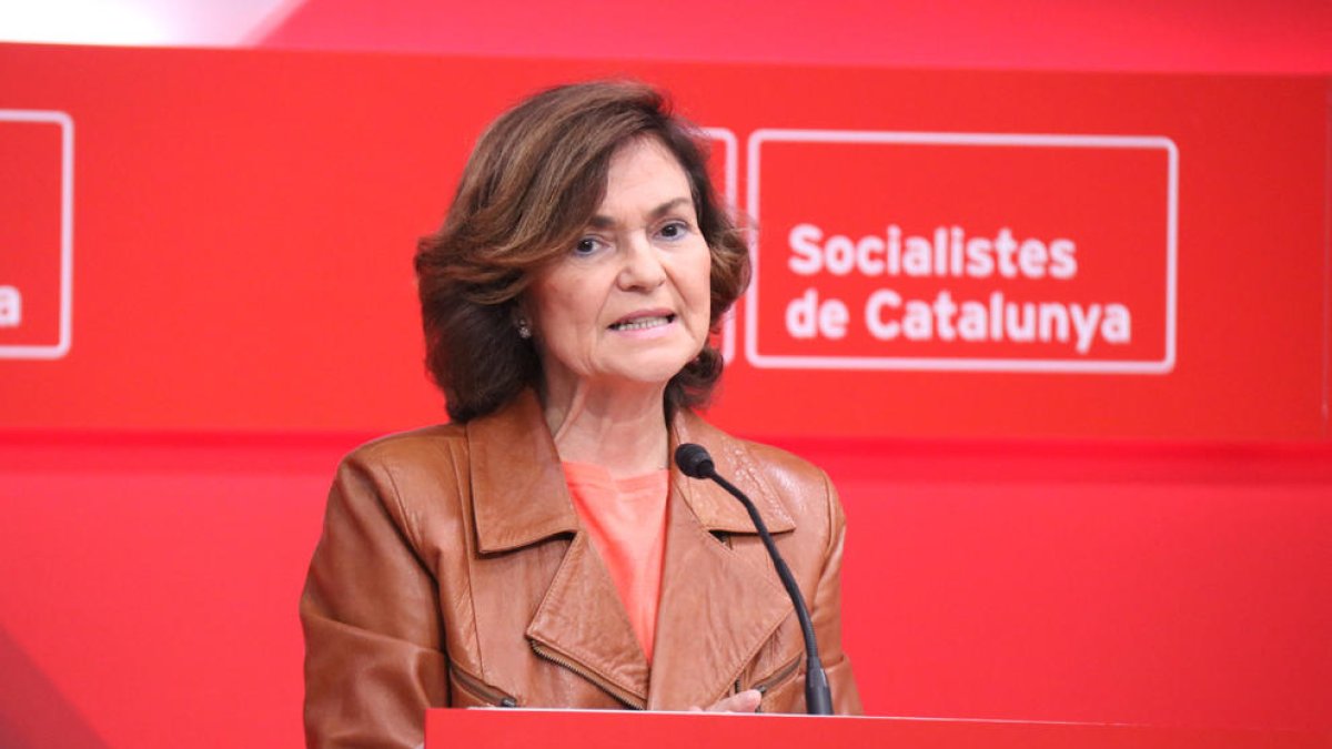 La vicepresidenta del Gobierno español, Carmen Calvo.