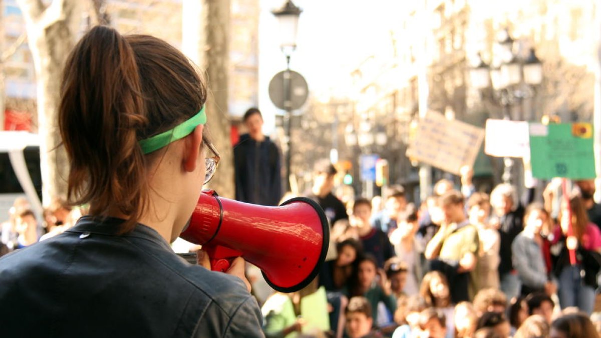 Imatge d'arxiu d'una manifestació d'estudiants.