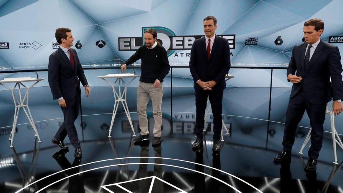 Imatge dels quatre candidats a president del govern espanyol.