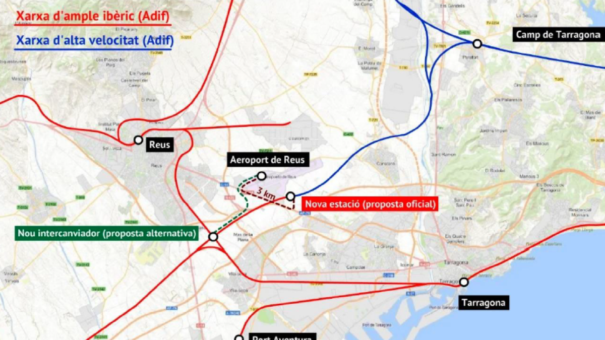 Proposta de millores ferroviàries al Camp de Tarragona.