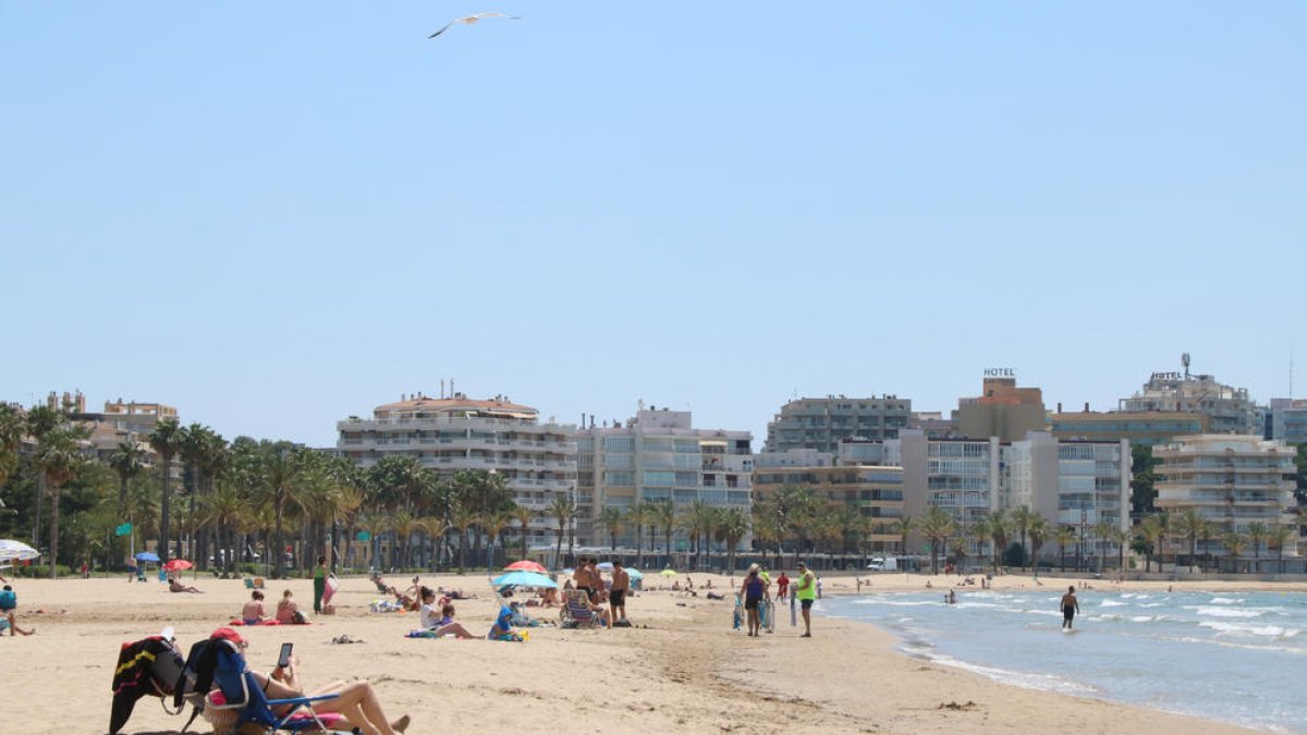 Las playas de la Costa Daurada ofrecen imágenes poco habituales.