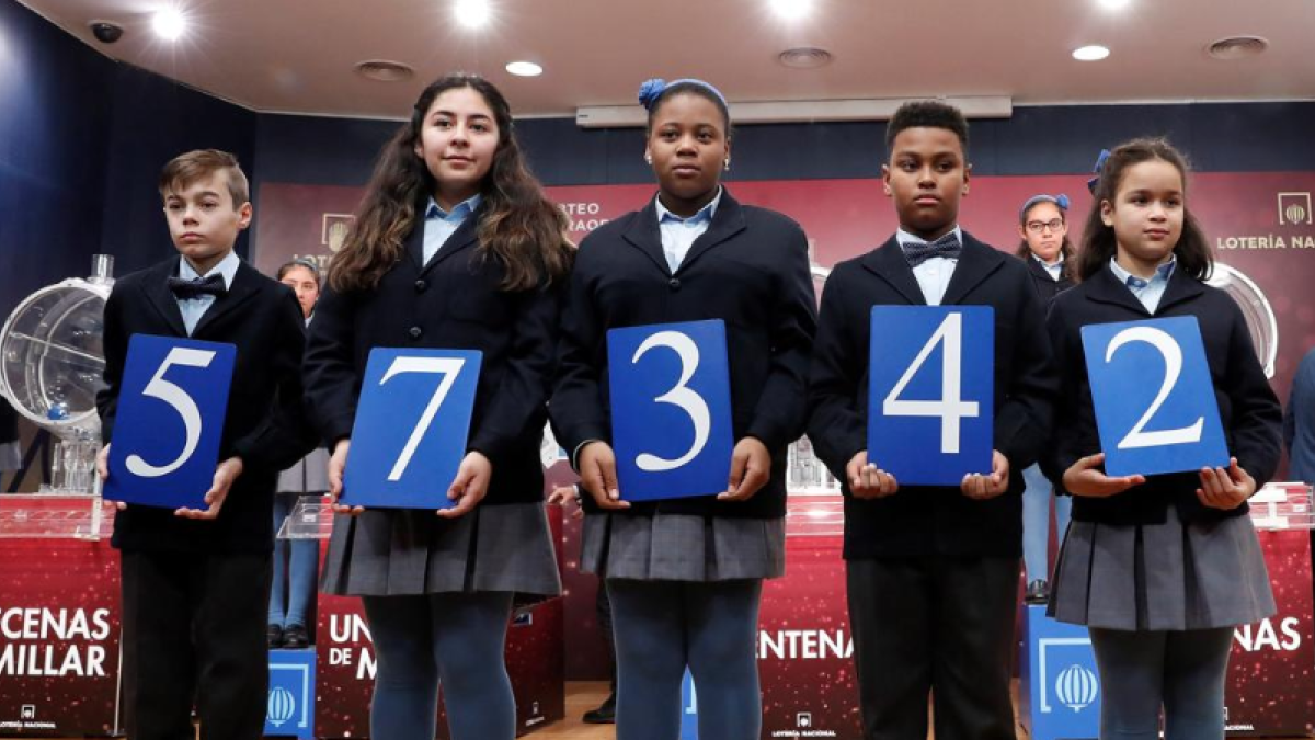 Imagen del número correspondiente al primer premio del Niño.