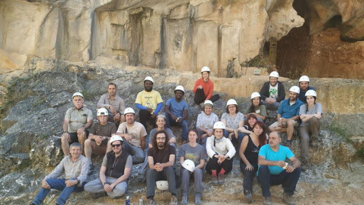 Trabajos de excavación en Atapuerca.