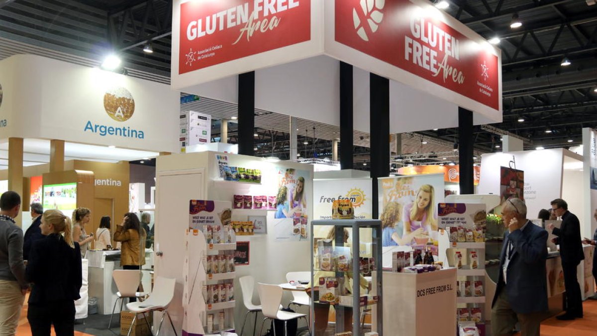 Imatge d'arxiu d'un espai de la Fira Alimentaria 2018 dedicat a productes sense gluten.