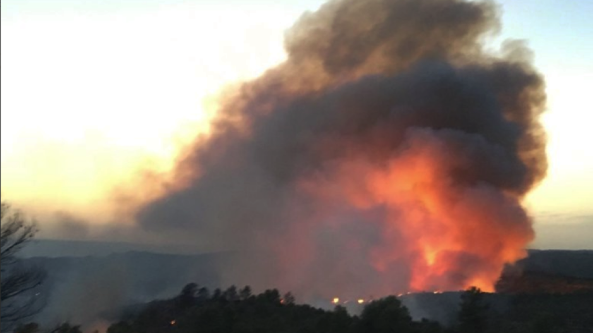 Es tracta d'un dels pitjors incendis dels darrers 20 anys, amb un potencial de 20.000Ha.