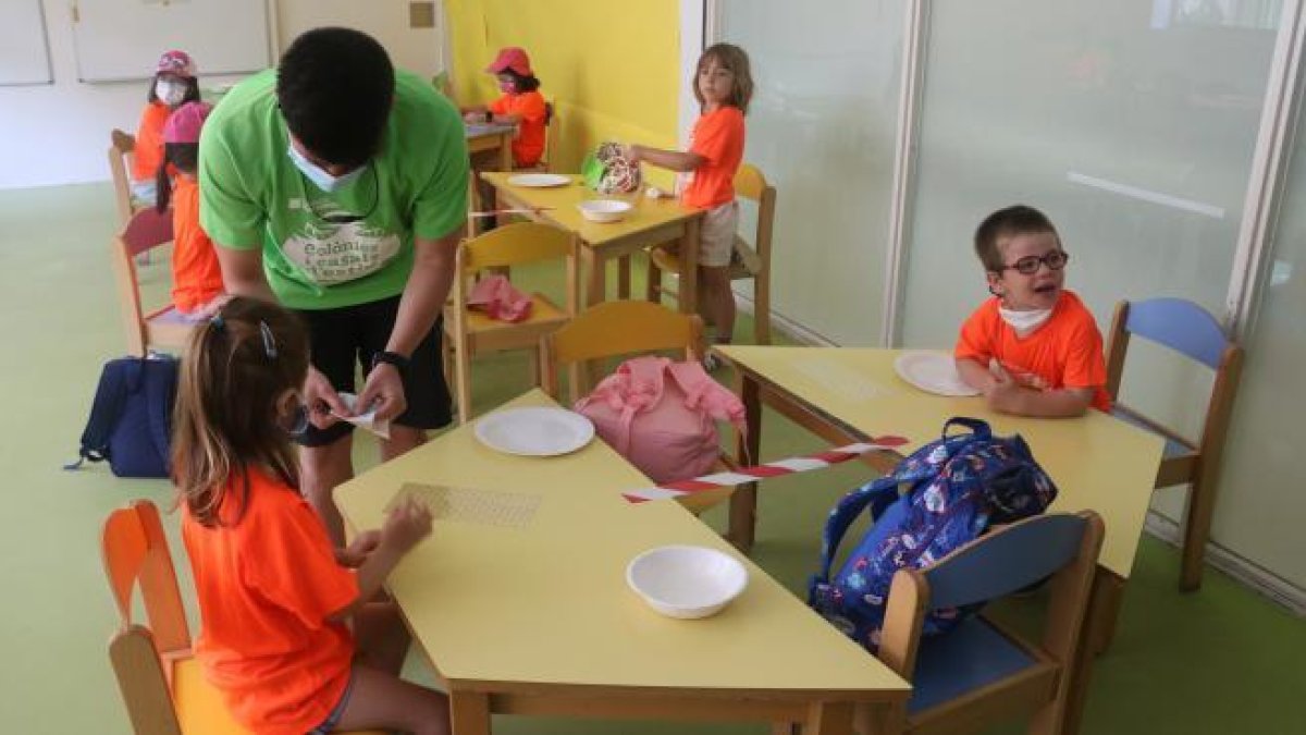 Casal de verano de una escuela de Barcelona, el pasado mes de junio.