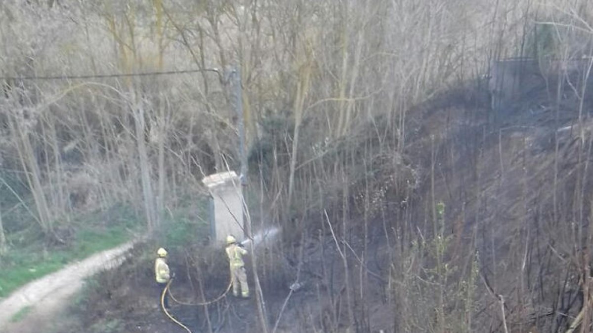 Imagen del incendio de esta tarde en Gandesa