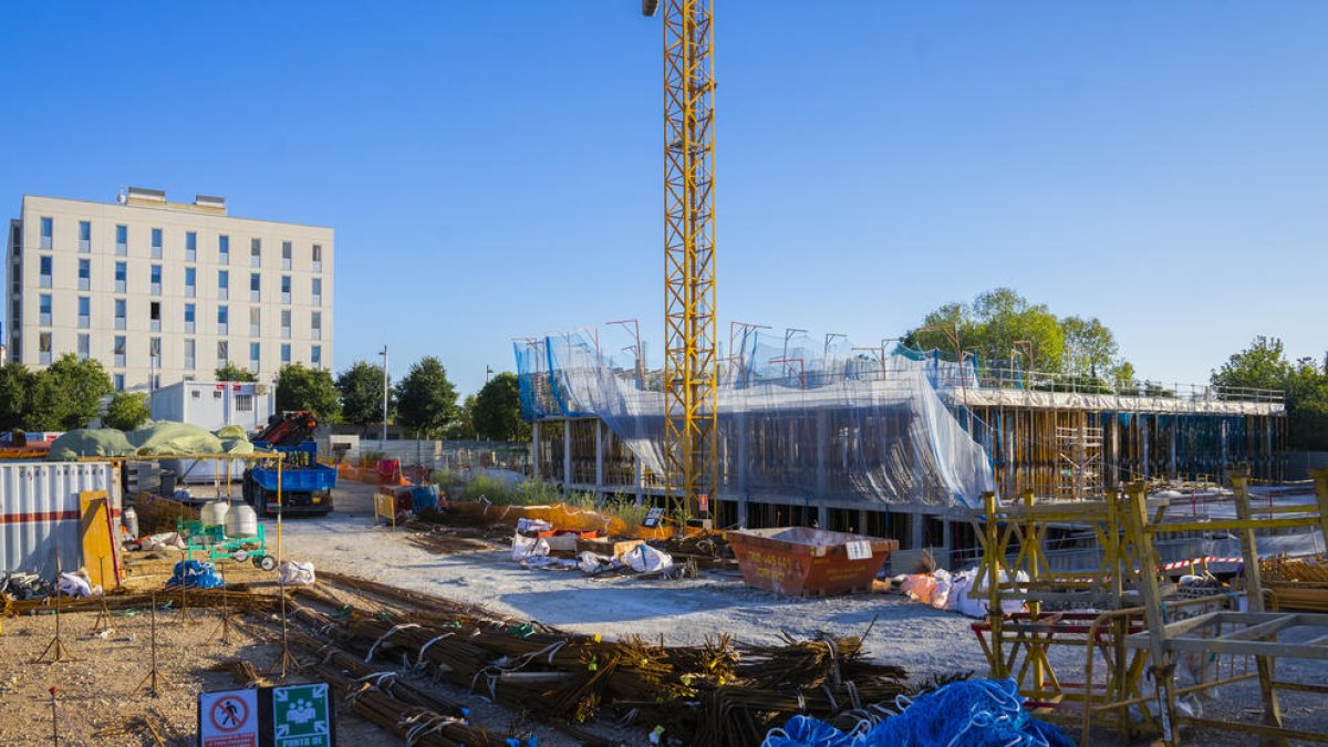 Imagen de las adelantadas obras del Centre Penitenciari Obert, en el barrio del Parc Francolí.