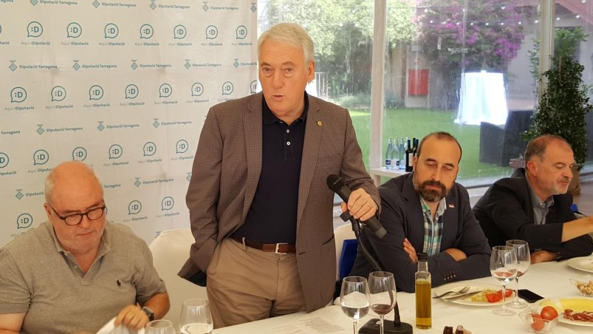 El presidente de la Diputació de Tarragona en funciones, Josep Poblet, ayer.