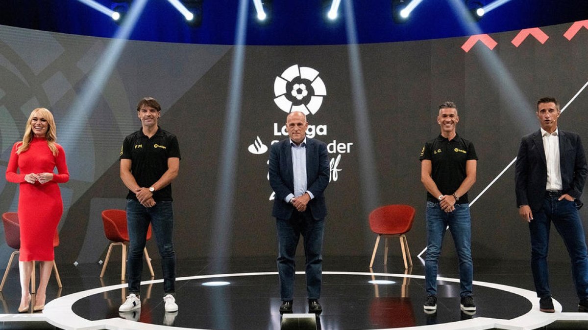 Imatge de l'acte de presentació de LaLiga Santander i LaLiga Smartbank 2020-21