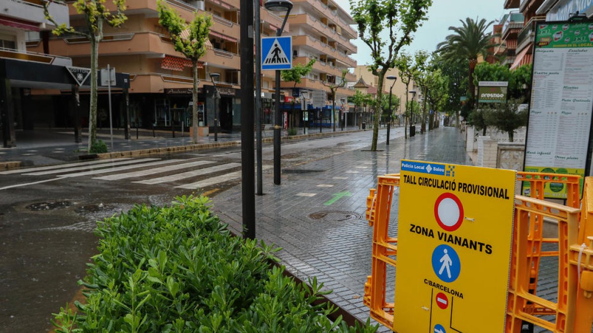 Tram del carrer Barcelona que es tallarà al transit cada tarda durant tot l'estiu.