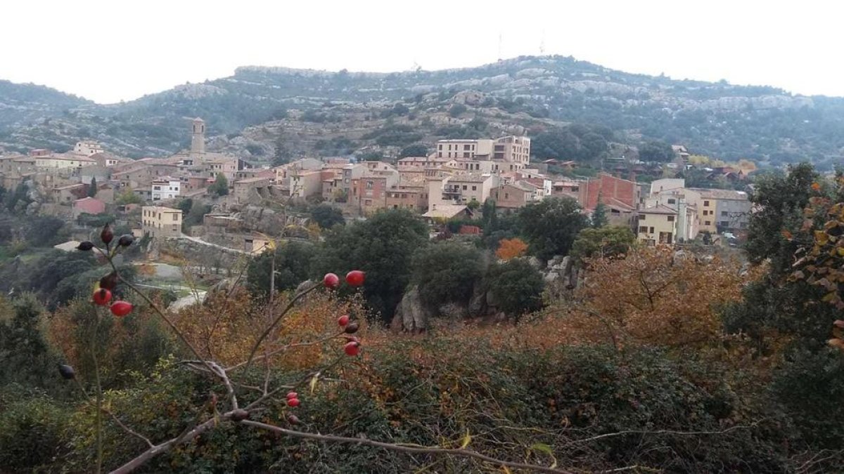 Imatge del petit municipi de Vilanova de Prades.