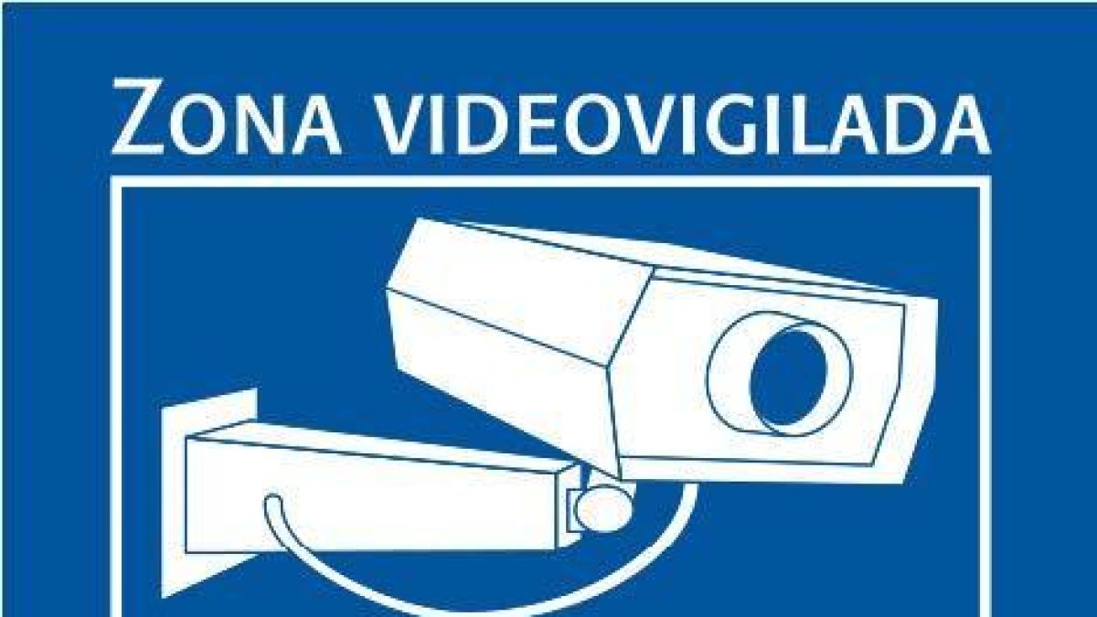 Imagen del cartel que indicará la zona videovigilada.