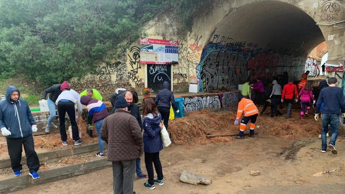 La platja Llarga (en imatge) ha estat una de les afectades.