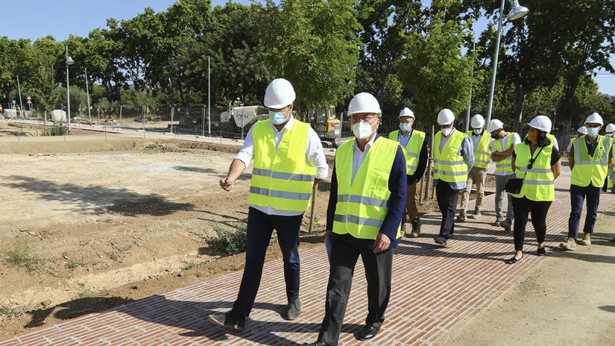 L'alcalde, Carles Pellicer, va revisar ahir el progrés del projecte.