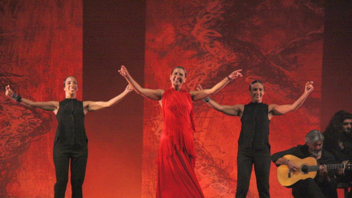 Sara Baras, en un moment de la seva actuació al Festival Internacional de Música de Cambrils l'any passat.