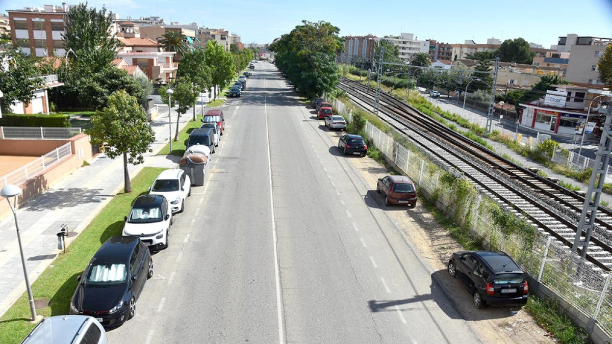 El tram de l'antiga N-340 al seu pas per Torredembarra, que serà objecte de les obres de condicionament.