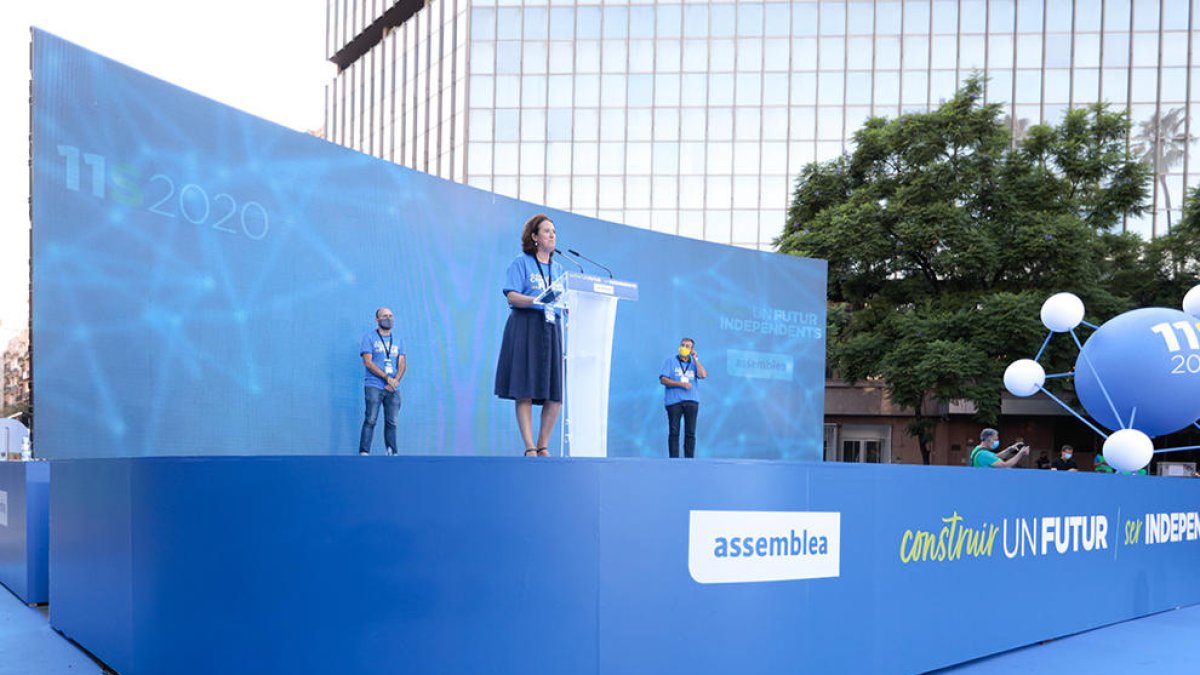 Imagen del acto central de las movilizaciones por la pasada Diada.