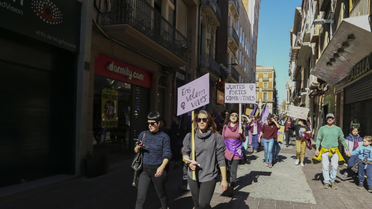 Un instante de las movilizaciones de este 8-M.