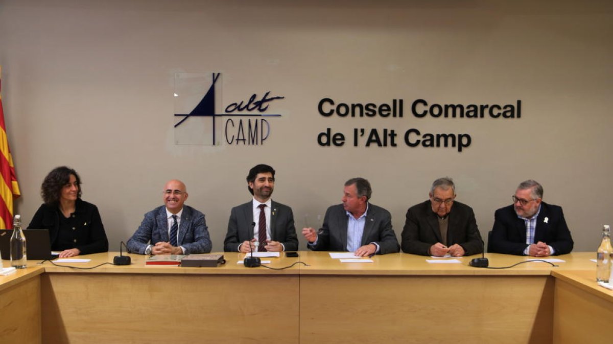 Pla general del conseller de Polítiques Digitals i Administració Pública, Jordi Puigneró, en la reunió amb els alcaldes de l'Alt Camp