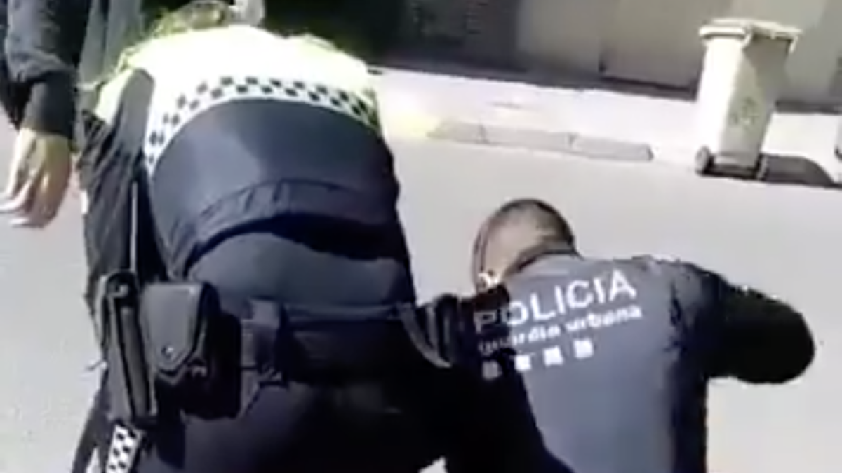 Imatge de la detenció del jove.