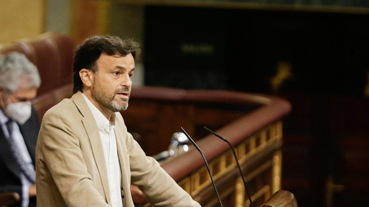 El portavoz d'En Comú Podem, Jaume Asens, en el Congreso.
