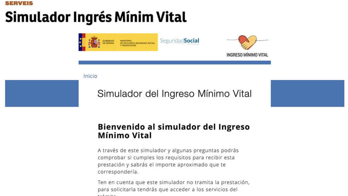 El simulador permite saber si se tiene derecho a la restació.