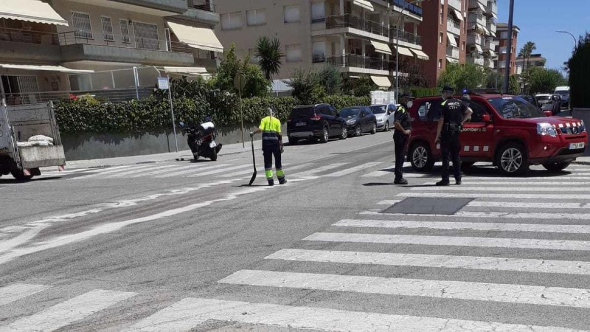 Imatge de la intervenció de Bombers.