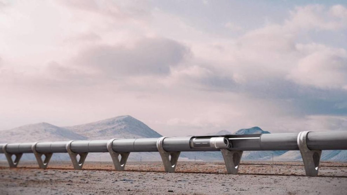 Render de Hyperloop.