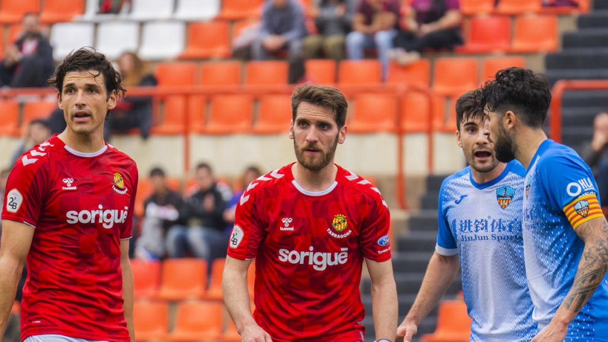 Fausto Tienza, durante el Nàstic-Lleida Esportiu.