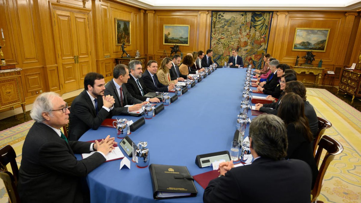 Imatge general del consell de ministres d'Espanya del 18 de febrer del 2020.