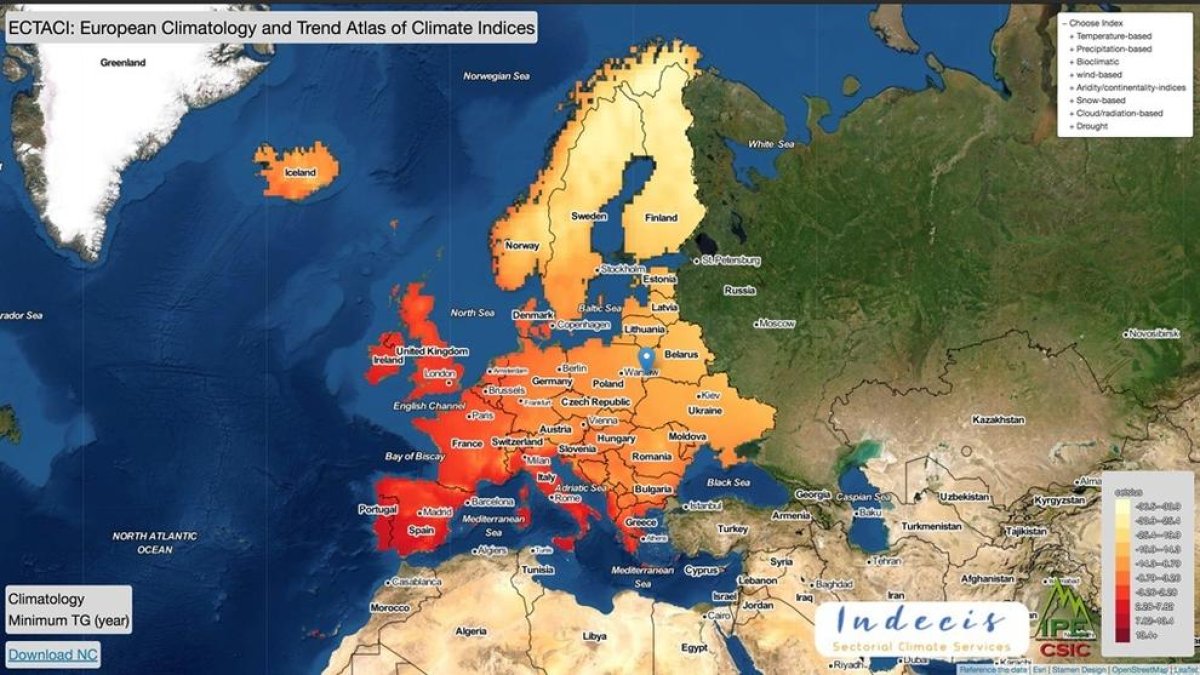 Imatge del visor cartogràfic ECTACI.