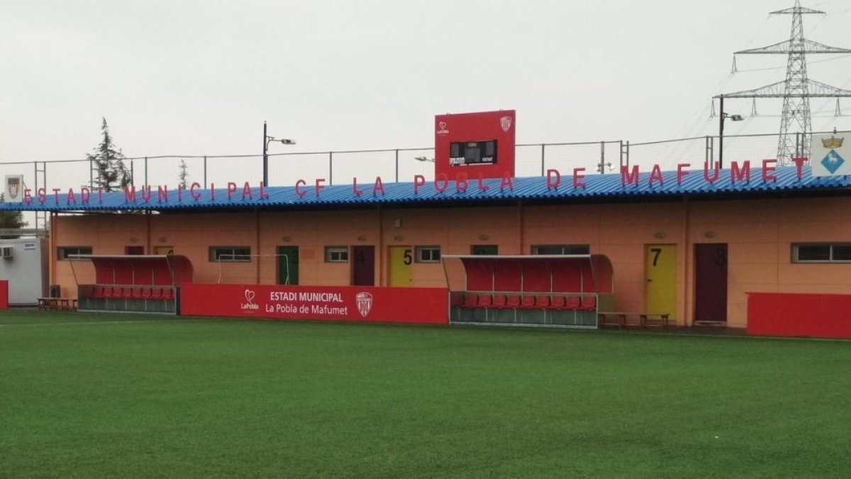 El Estadio Municipal de la Pobla de Mafumet.